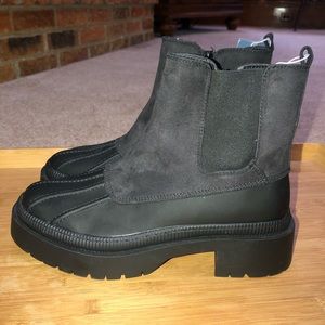 Black Chunky Boots, Size 10